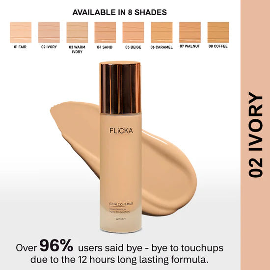 FLICKA Flawless Femme HD Liquid Foundation